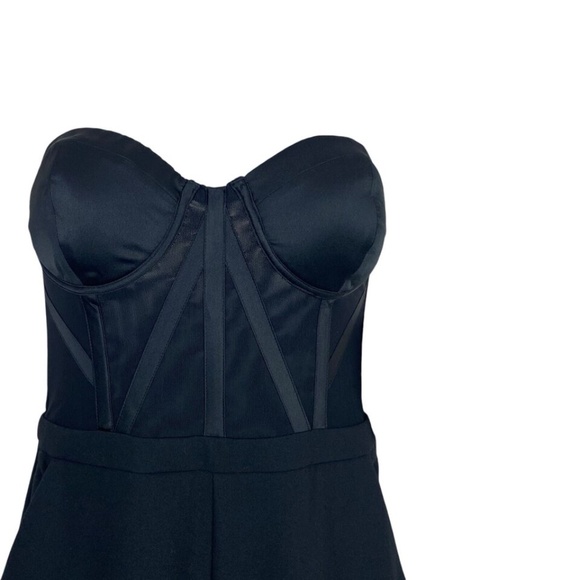 Marciano Devona Strapless Jumpsuit Wide Leg Black - Picture 9 of 15